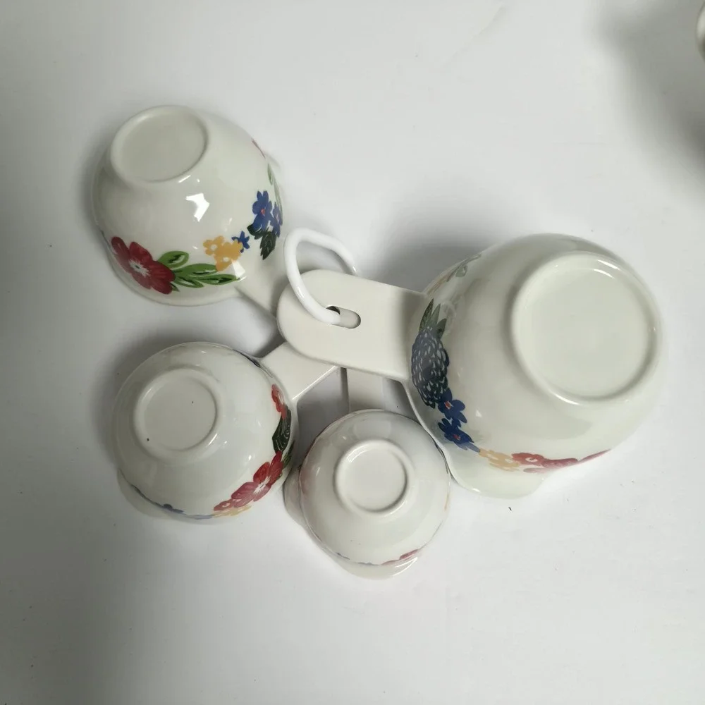 The Pioneer Woman Dazzling Dahlias Melamine Measuring Cups & 2 Cup Bowl Set